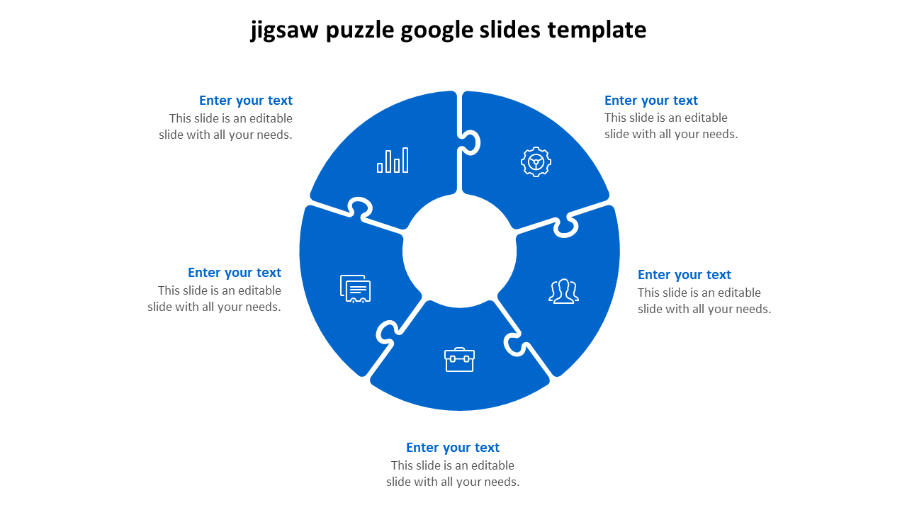 jigsaw puzzle google slides template-5-blue